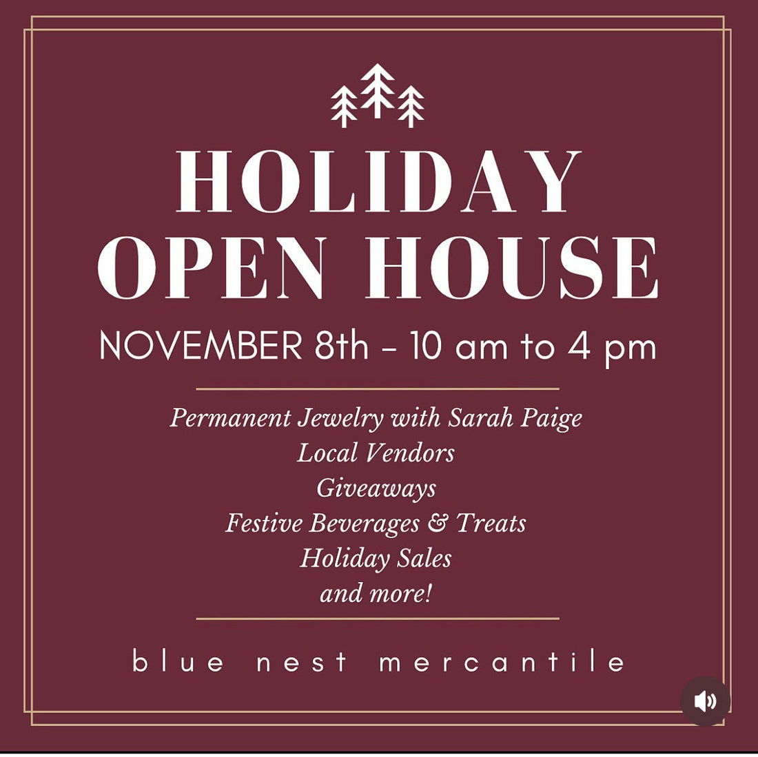 Holiday Market this Saturday 11/8/25 from 10a-4pm!